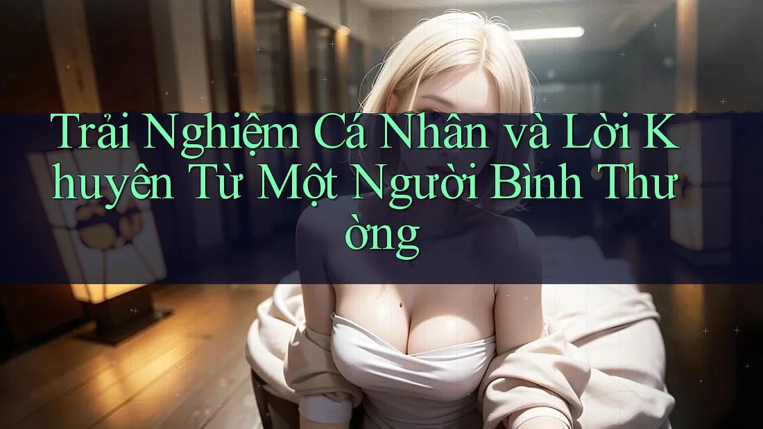 Trải Nghiệm Cá Nhân và Lời Khuyên Từ Một Người Bình Thường Trải Nghiệm Cá Nhân và Lời Khuyên Từ Một Người Bình Thường